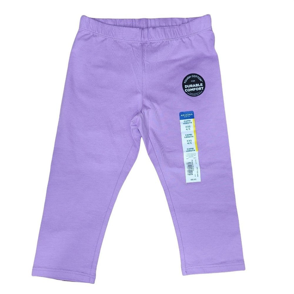 Arizona Jean Co Little Girl Purple Splash Capri Length Sz 4